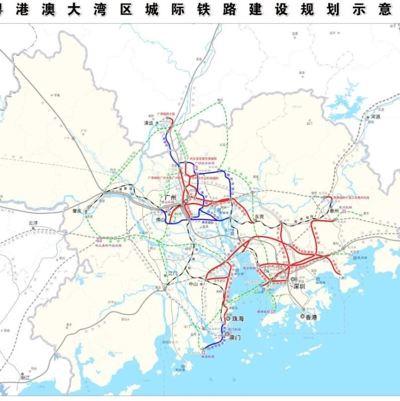 4741亿！粤港澳大湾区城际铁路建设规划获批，13个城际铁路+5个枢纽工程！